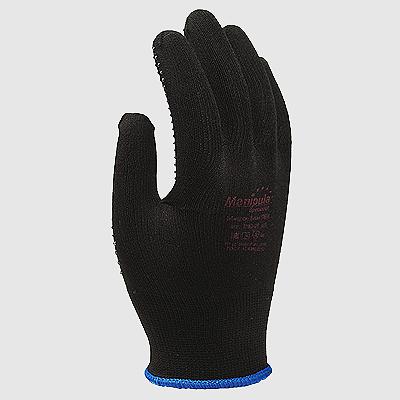 Перчатки МИКРОН БЛЭК ПВХ, (TNG-28), нейлон,точка ПВХ, черные